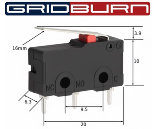 CHAVE MICRO SWITCH PARA VOLANTES LOGITECH G25, G27, G29, G920 E G923 - Imagem 3